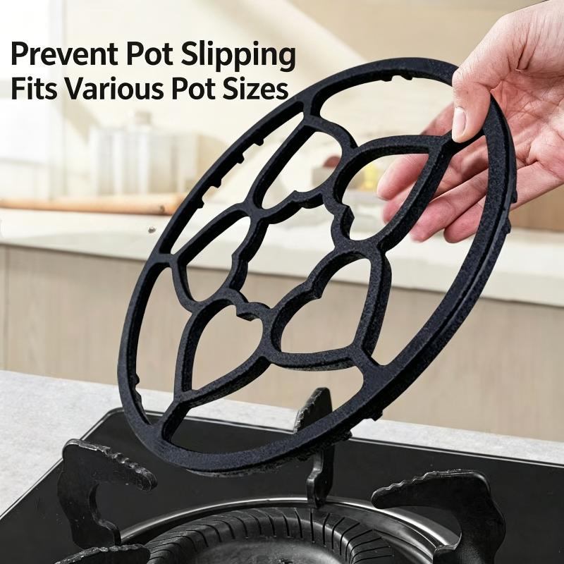 Universal Cast Iron Heart Shaped Non Slip Gas Stove Stand Small Durable Affordable Kitchen Support