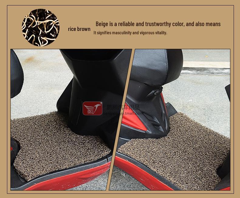 Silk Ring Non-Slip Waterproof Foot Pad for Qianjiang Baoyue QJ110T-8 Motorcycle