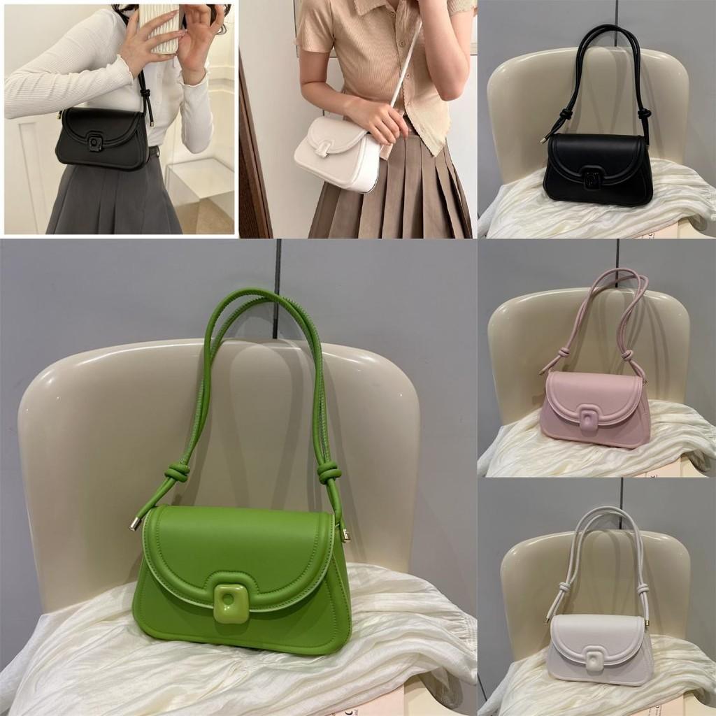 Trendy Pink Green Black White Pu Leather Womens Crossbody Bag With Magnetic Closure And Phone Pocket