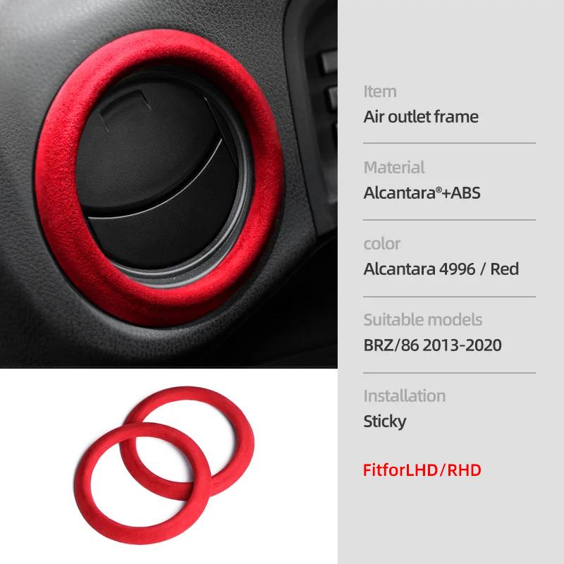 Betterhumz For Subaru BRZ/Toyota GR86 2013- Made of Alcantara Car Center Console Air Vent Trim Stickers Interior Accessories