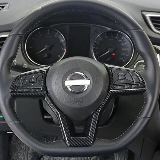 Накладка на руль из АБС-пластика с отделкой под карбон для NISSAN ROGUE 2017 - 2020