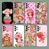 Чехол для телефона S-Клубничные пирожные S-Shortcakes Для Samsung Galaxy A20,A21s,A22,A31,A32,A52,A53,A72,73,A80,A91 Мягкий черный чехол