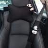 Cute Cartoon Panda Doll Ice Silk Car Interior Accessories Seat Headrest Neck Pillow Support Universal Auto Seat Belt Cover