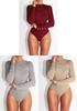 Premium Quality Long Sleeve Basic Jersey Bodysuit For Effortless Versatility