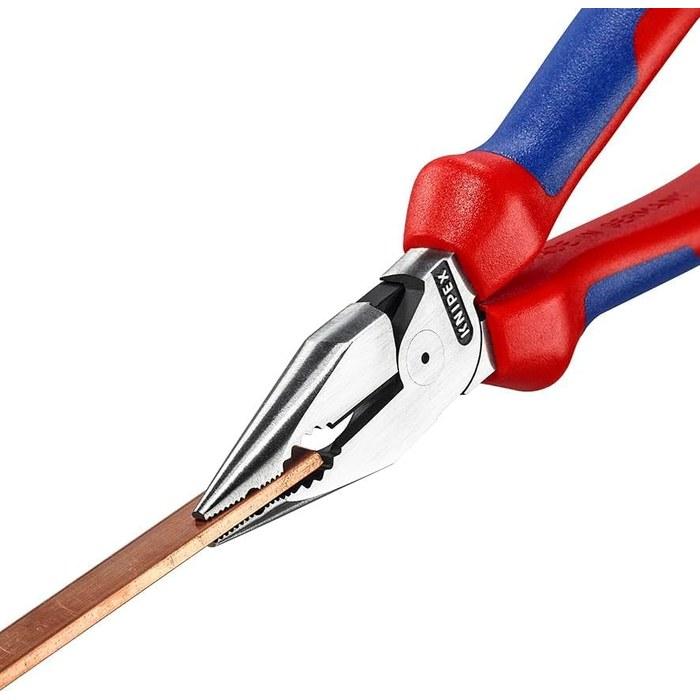 Клещи с длинными узкими губками KNIPEX с рукоятками из комфортного материала 185 мм 0822-185SB Красный