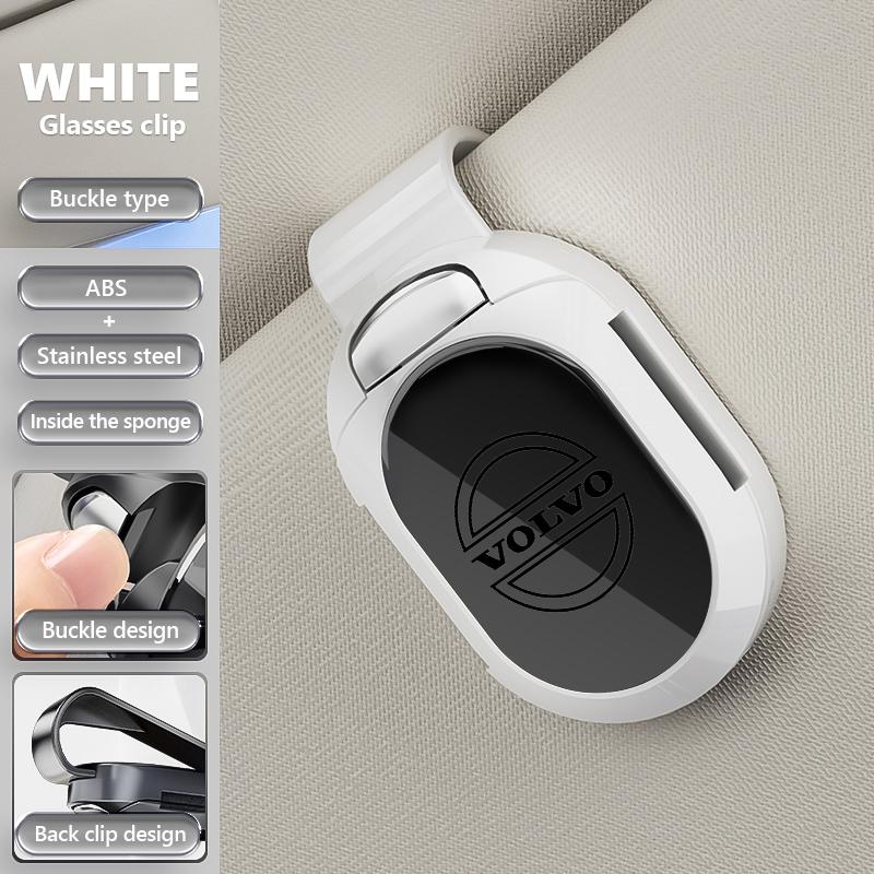 Universal Car Sunshade Sunglasses Storage ID Card Glasses Clip For Volvo XC60 XC90 S60 S80 V60 C70 S40 C30 V90 V60 C40 XC40 V70