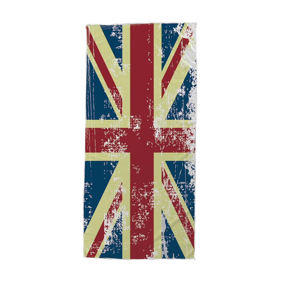 British Flag Beach Towel With Superfine Fiber Doublesided Plush For Summer Vacation And Poolside Use