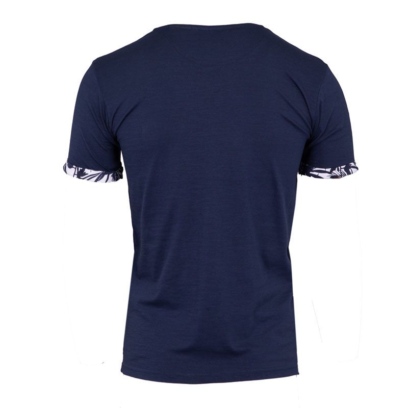 Футболка с манжетами на рукавах с тропическим принтом Melzac для мужчин BLAGGIO