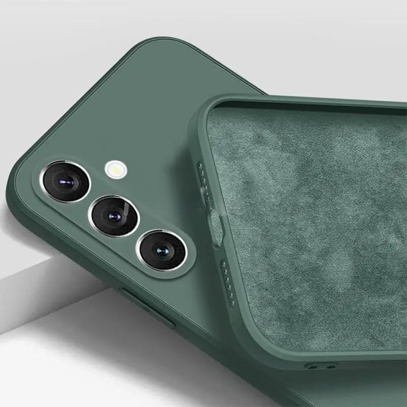 Для Samsung Galaxy S24 FE чехол силиконовый простой защитный чехол Samsung S24 FE S23 FE S21 S22 Plus Ultra Cover резиновый чехол S23 FE