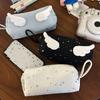 Y2k Wings Star Dots Pencil Case Print Cloth Stationery Bag Cosmetic Bag Pencil Pouch  Student