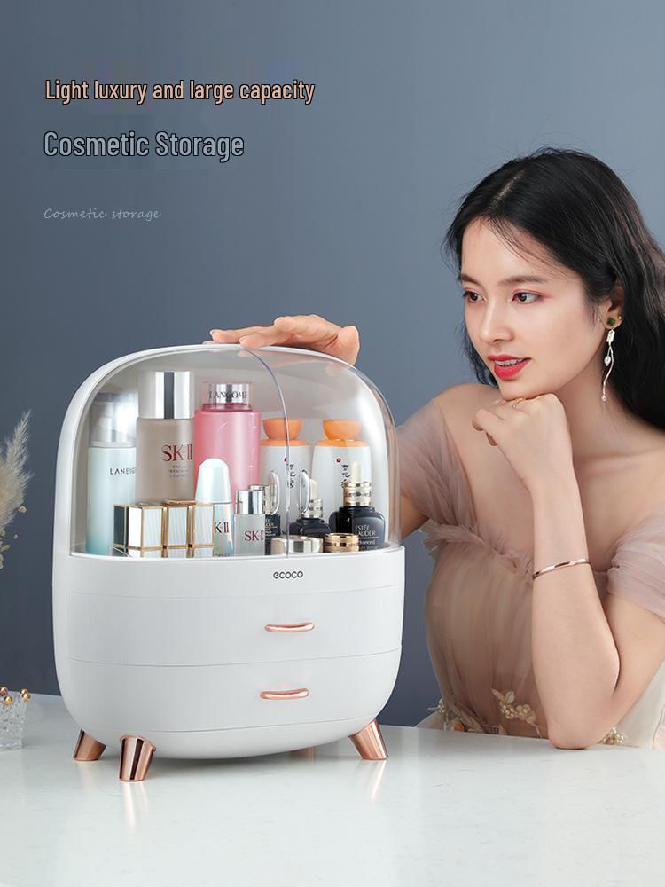 Прозрачный пылезащитный органайзер для косметики: Органайзер для хранения кистей для макияжа и средств по уходу за кожей для туалетного столика