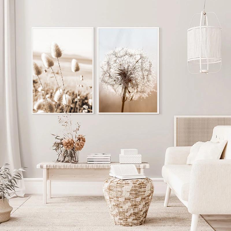 Пейзажный постер, домашний декор, скандинавская картина на холсте, современная осенняя трава, цветок, животный пейзаж, картина, настенная художественная печать для спальни