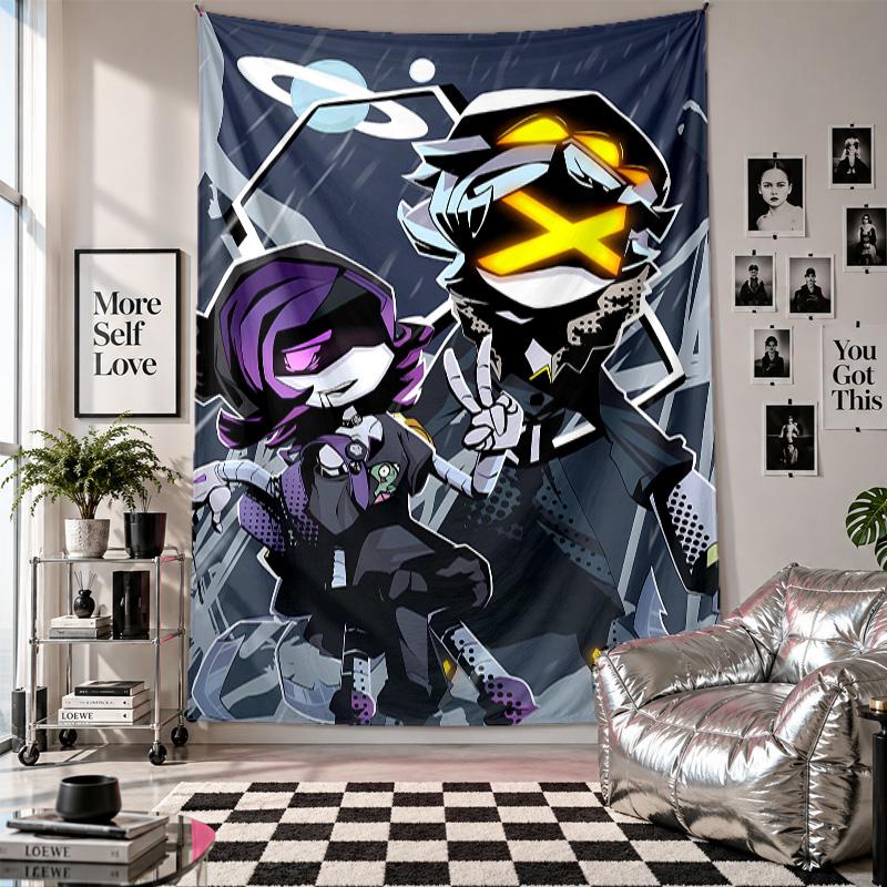 Wall TapestryMurder Drones Art Hanging Cloth Decorative Background Cover for Room Decoration