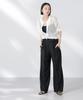 Nano Universe Tuck Easy Center Press Straight F Women's Pants, 010, Black, 673-5227300
