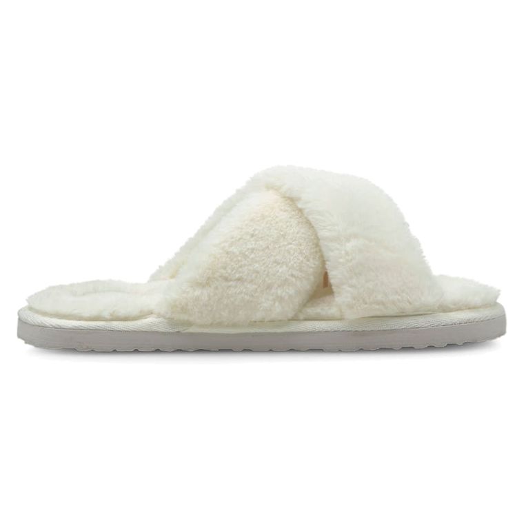 Puma Fluff X Strap Slide Whisper White Women Sneakers Black 384936-02