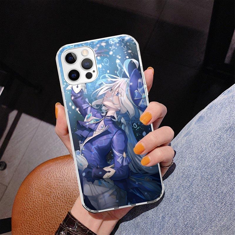 Чехол для телефона Genshin Impact Furina для Iphone 17 Air 16 16E 11 12 13 Mini 14 Plus 15 Pro Max 7 8 + SE 2020 Чехол для телефона Coque