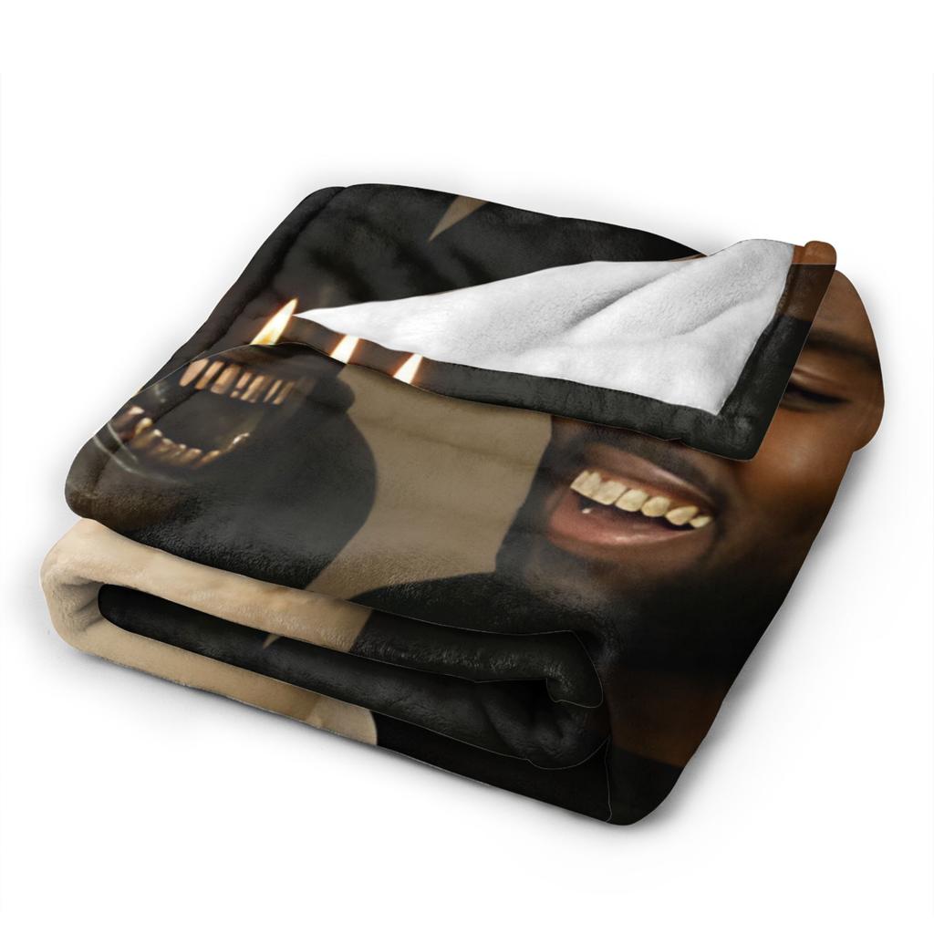Kanye Meme Happy Birthday Plush Blanket Flannel Throw Blanket For Home Decor Warm Soft Custom DIY Quality Bedspread Gift