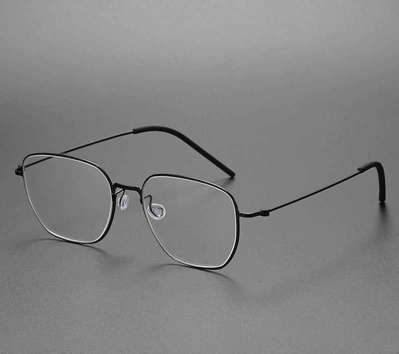 Pure Titanium Glasses Frame Men Women New Pilot Optical Myopia Prescription Eyeglasses Frame Full Korean Screwless Eyewear