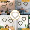 2pcs Heart-Shaped Wooden Wreath Frames for DIY Crafts - Unpainted Floral Hoops for Home Decor, Garland Making & Party Decorations