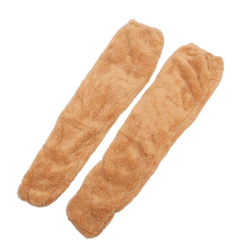 Зимние пушистые носки выше колена для дома, мягкие, толстые, дышащие, плюшевые чулки, гетры