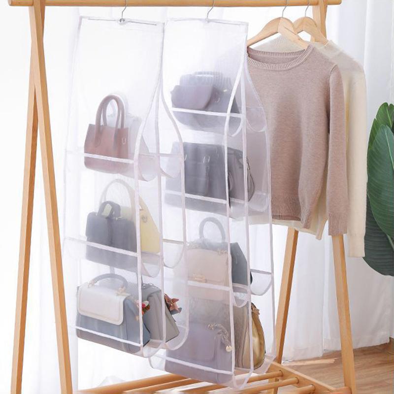 Hanging Handbag Organizer Storage Bags for Women Handbag Bag Hanger Transparent Home Closet Clothing  Dust-proof Organizer