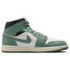 Женские кроссовки Air Jordan 1 Mid Jade Smoke Green Sail Anthracite BQ6472-130