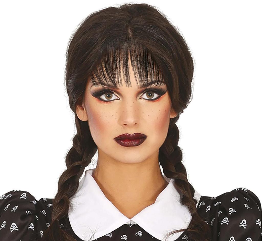 Wednesday Wig Black Hair Braids Schoolgirl