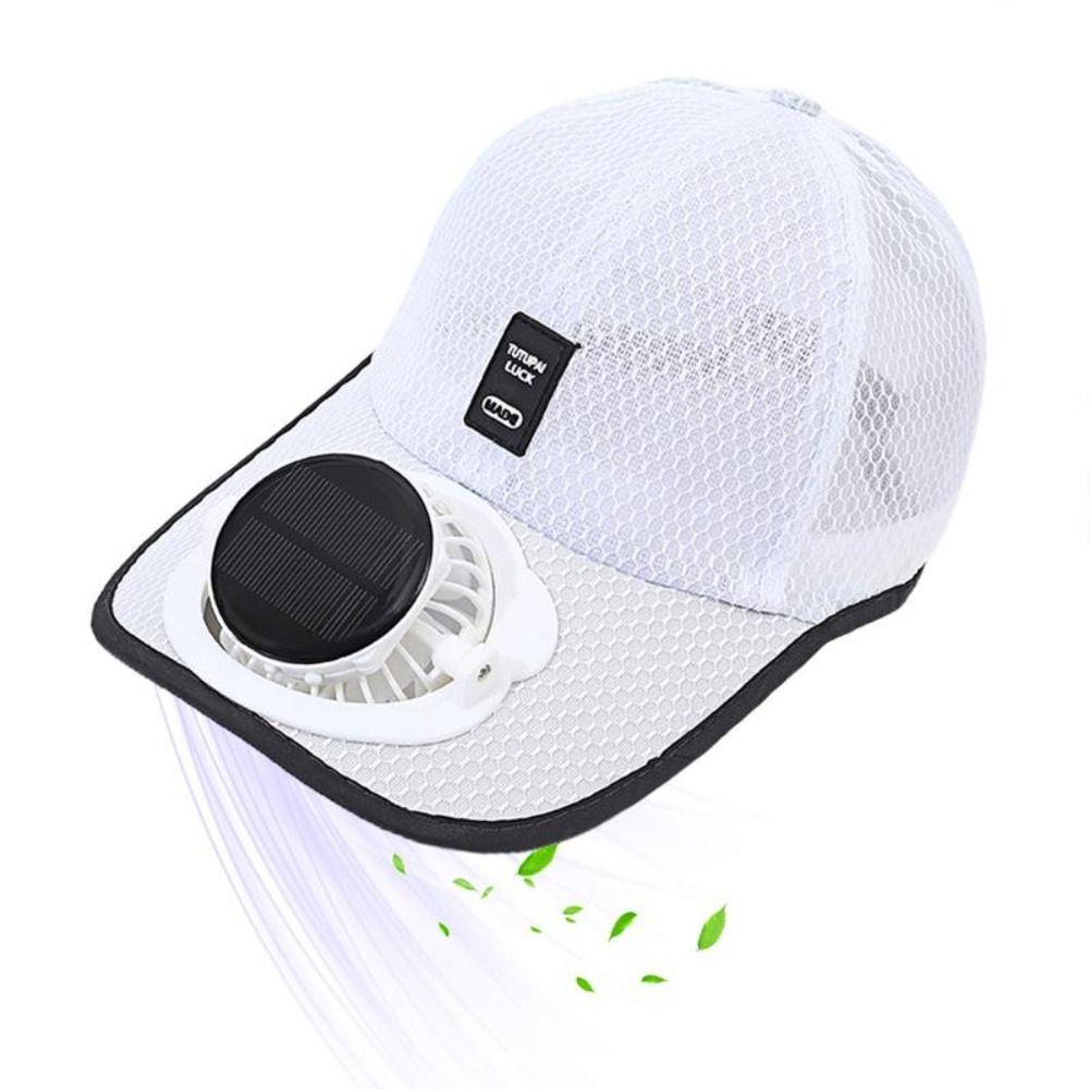 Breathable Baseball Cap Solar Solar Charging Fan Cap Dad Hat Summer Fan Sunhat  Male