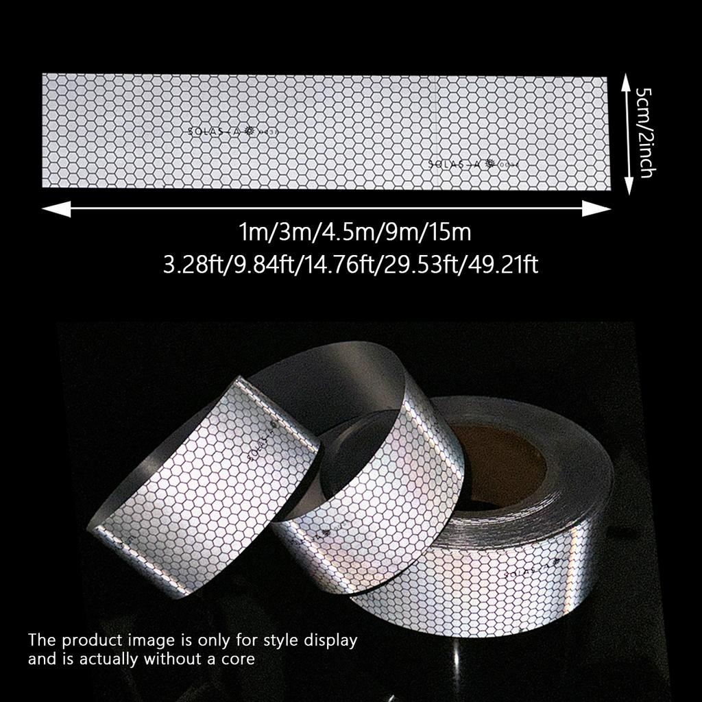Maritime film SOLAS grade reflective tape for ships, eye-catching safety warning, silver white waterproof super reflective