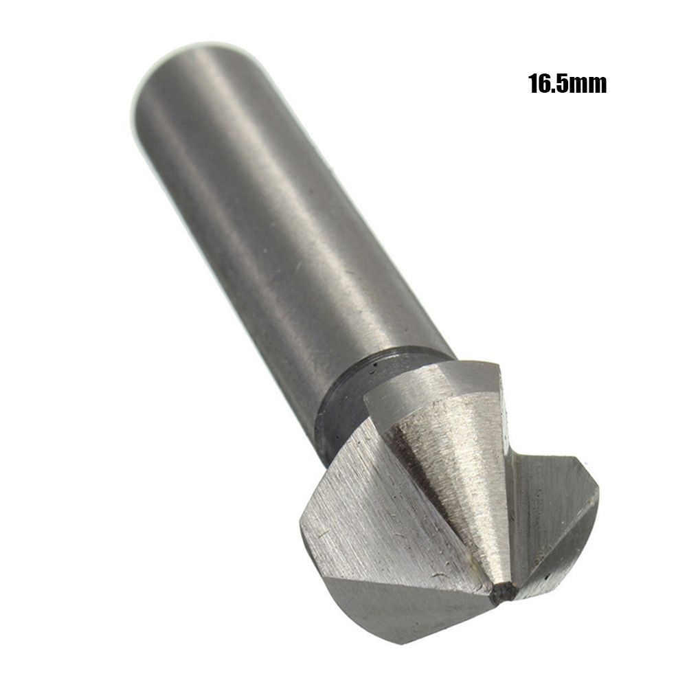 90 Degree Hard Metals 3 Flute Cutter Tool Hand Power Tools Countersink Drill Bit Three Edge Chamfer