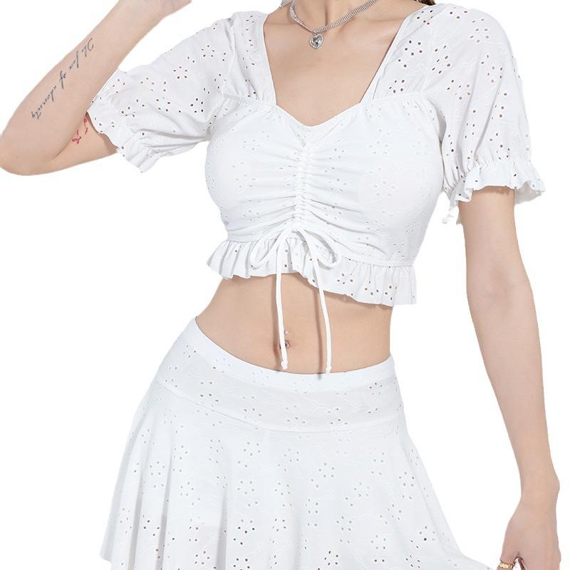 Женский сексуальный облегающий купальник с юбкой с разрезом - Мода горячих источников 2025