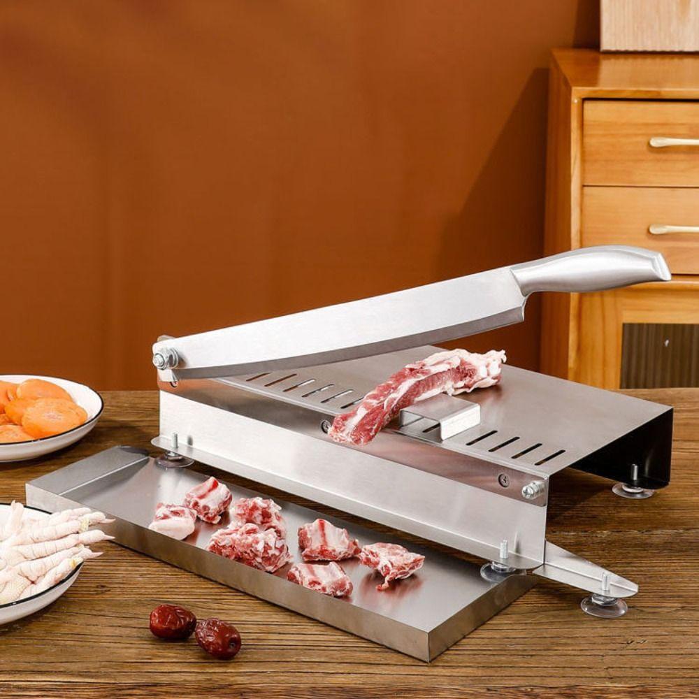 Manual Meat Slicer Stainless Steel Mutton Rolls Cutter Household Bone Cutting Machine  Rib
