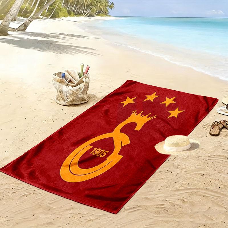 Galatasaray Grit Print Beach Towel, Large Soft Quick Dry Towel for Beach Camping Swimming