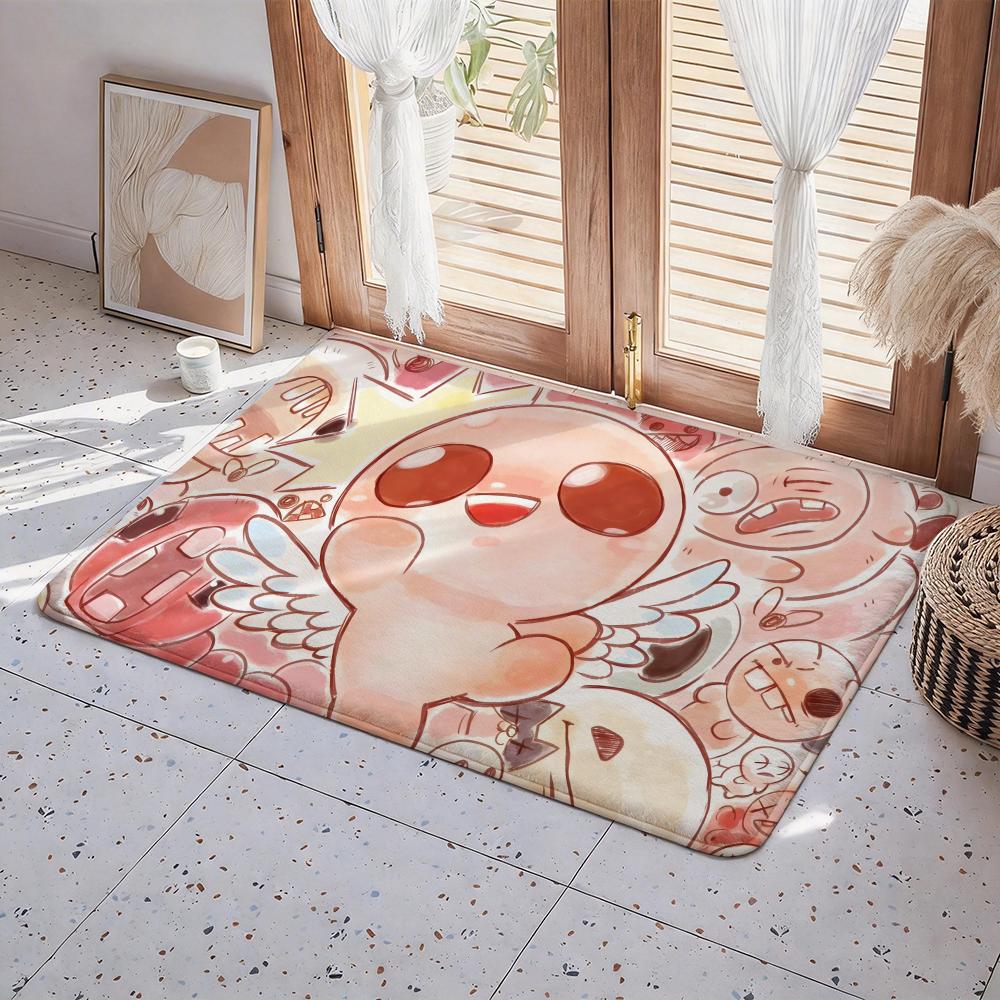 Game T The Binding of Isaac Floor Mat Eco  Flannel Doormat Non Slip Odorless Indoor Floor Rug Soft Short Plush Home Mat