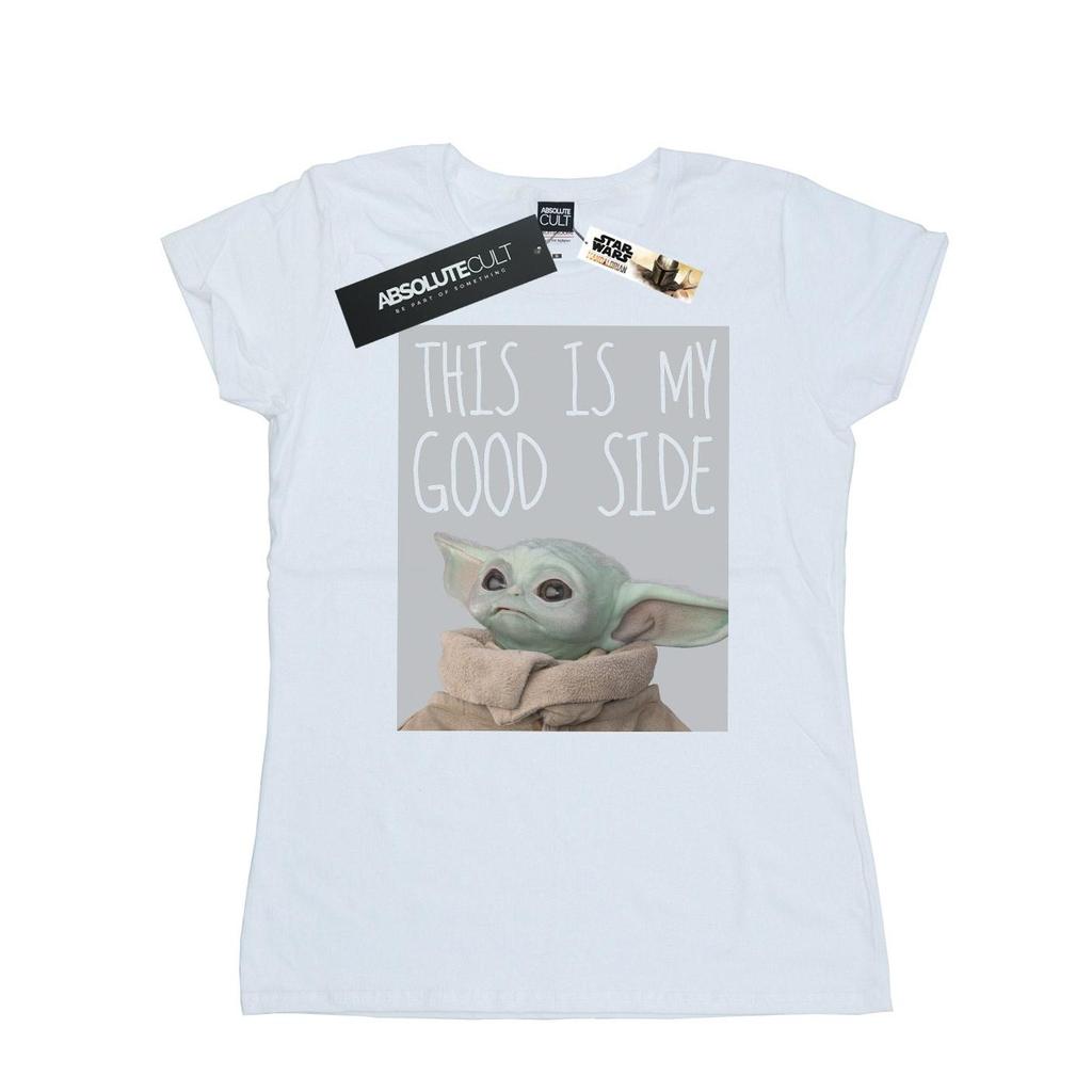 Star Wars Womens/Ladies The Mandalorian The Child Good Side Cotton T-Shirt