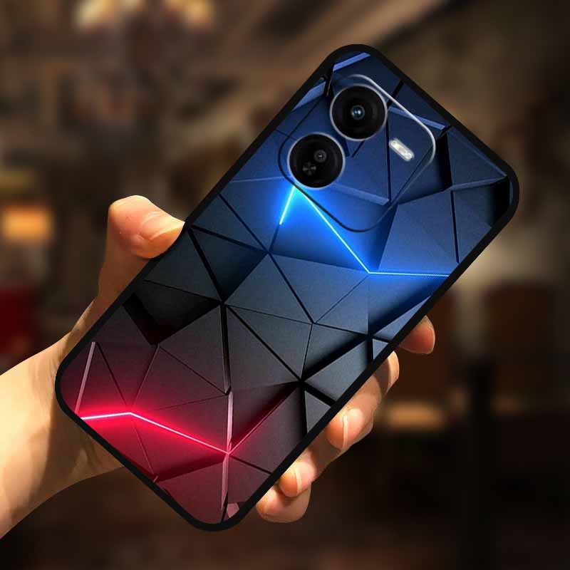 For iQOO Z9x Z9 Turbo 5G Case Luxury Fashion Soft Silicone Phone Case For iQOO Z9 Turbo 5G Cover Shockproof TPU Protector Capa