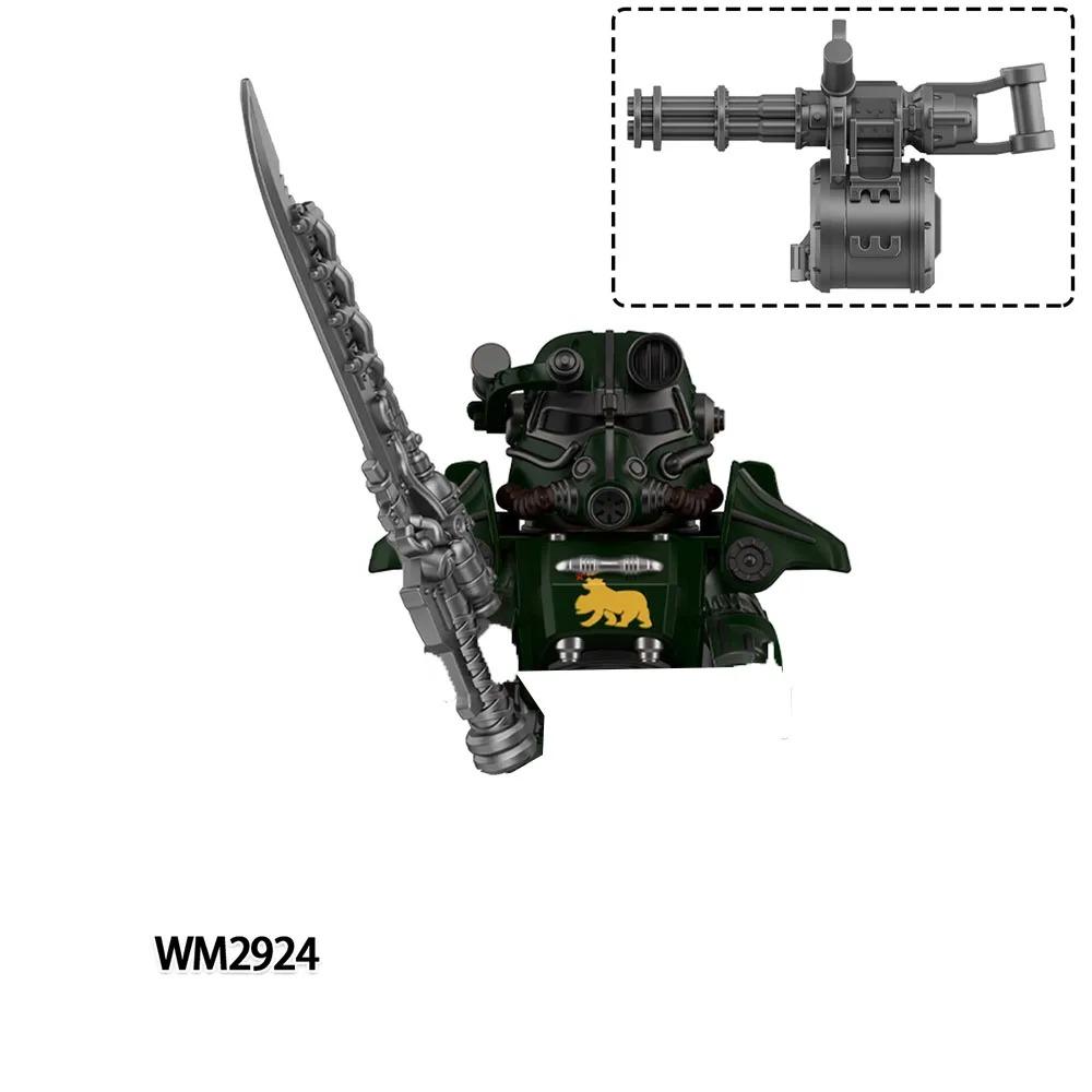 WM2924 Мехи Солдаты Кирпичи пулемет MOC Пазл Мини Фигурки Совместимые Строительные Блоки Игрушки Детские Подарки на День Рождения