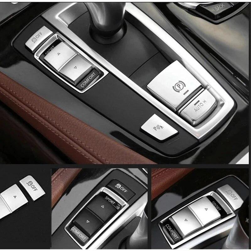 ABS Car Interior Button Covers Stickers Fit For BMW 5 5GT 6 7 Series F10 F07 F06 F20 F30 F32 F01 F02 F25 F26 Auto Accessories