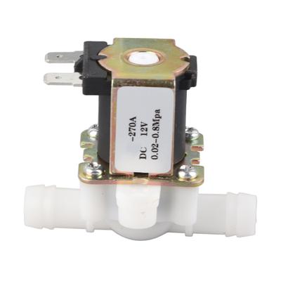 DC12V OD12mm Пластиковый электромагнитный клапан, нормально закрытый, переключатель потока воды на входе
