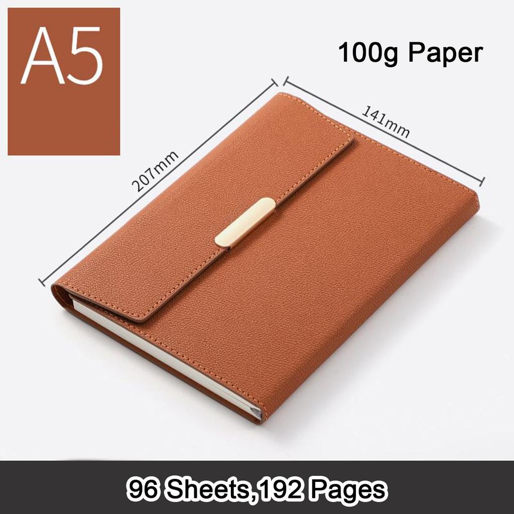 Блокнот из плотной кожи формата А5, тетрадь для записей предметов для учащихся, журнал рабочих совещаний, ежедневник на пряжке, журнал путешествий, 96 листов, 192 страницы