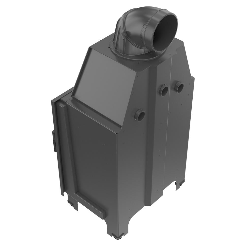 Steel fireplace KRATKI MBZ 13 kW Ø 200 black thermotec