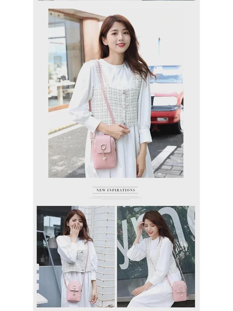 Женская сумка для мобильного телефона через плечо - модный кошелек для монет и мини-плетеная сумка 2022 года