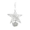 Christmas Friendship Charm Gift Metal Hanging Snowflake/Star/Round/Snowman Shaped Decoration with Blessing Inscription Love for Friend Family