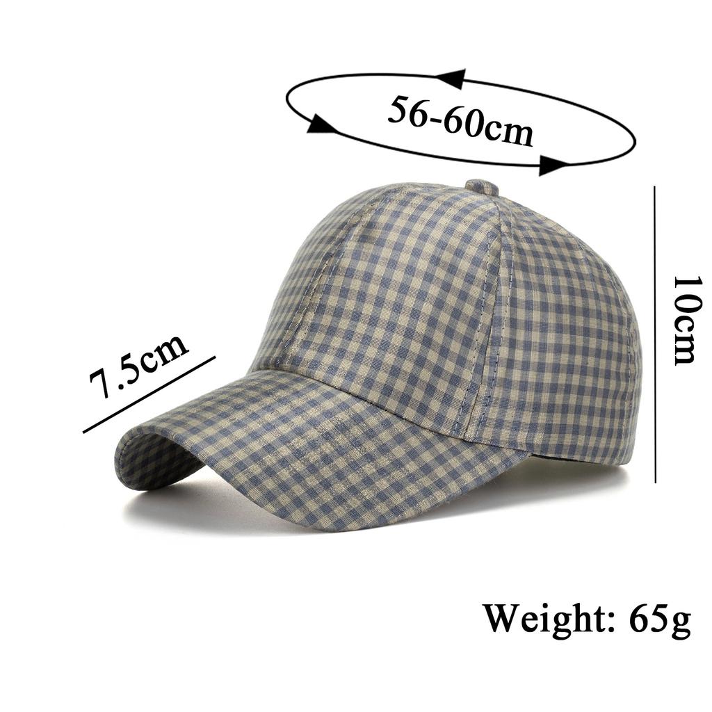 Новые мужские и женские бейсболки в клетку на весну и лето, корейская версия, модная кепка в стиле хип-хоп для отдыха на открытом воздухе