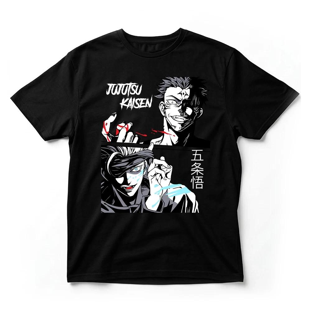Jujutsu Kaisen Годжо Сатору РёУнисекс Сукуна Футболка Аниме Унисексга Графическая футболка Черный