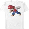 Nintendo Mario Smash Мужская высокая футболка с коротким рукавом Белая