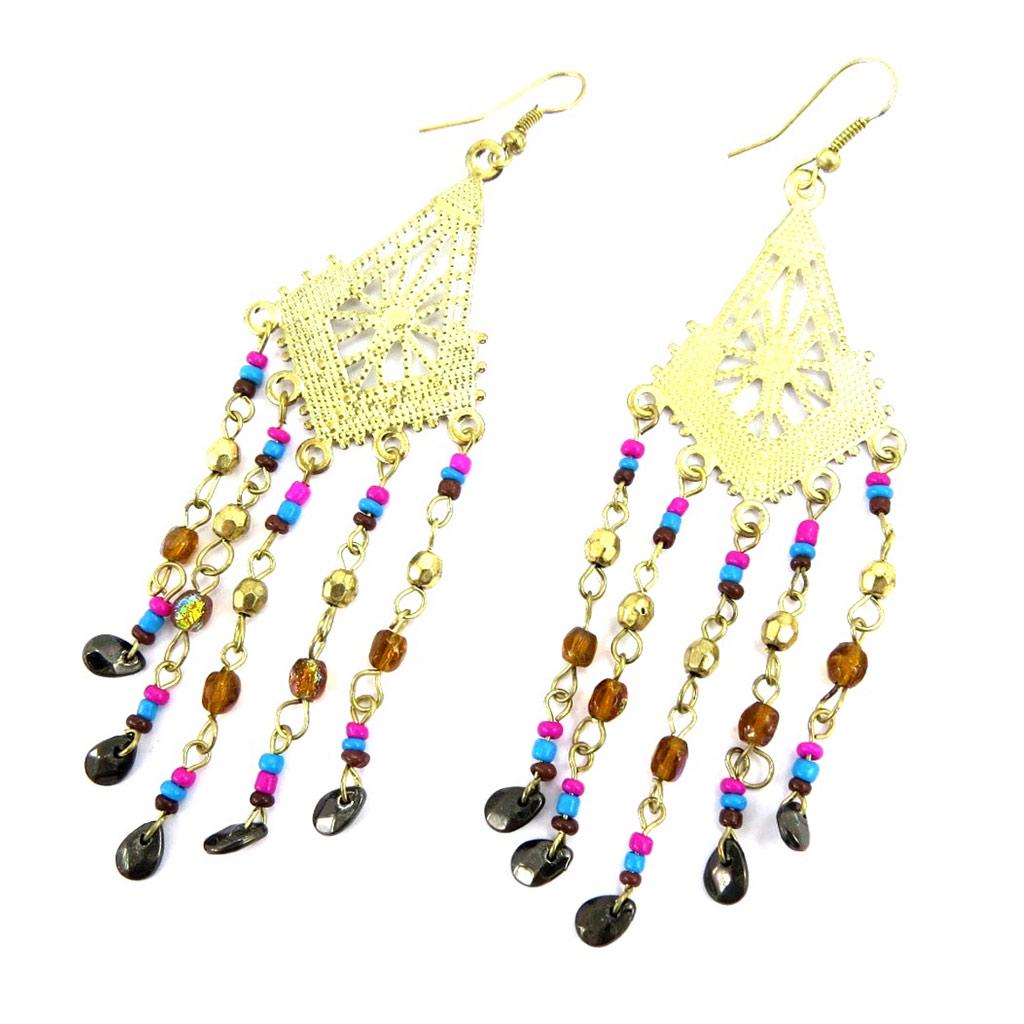 Les Trésors De Lily [L5772] - дизайнерские серьги «Алтай» розовое, голубое золото.