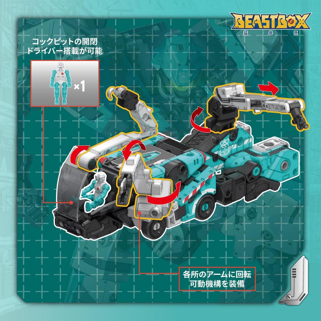 52TOYS BEASTBOX INFINITY Серия AMTS TOXOTES Трансформируемый Комбинируемый Полностью 3 Команда Спасателей Водитель Идеальный Подарок для и Коллекционеров IB-14 Фигурка, Робот,