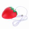 Peripherals Cartoon Strawberry Ergonomic Wired Mouse USB Optical Computer Mice 3D Strawberry Mause