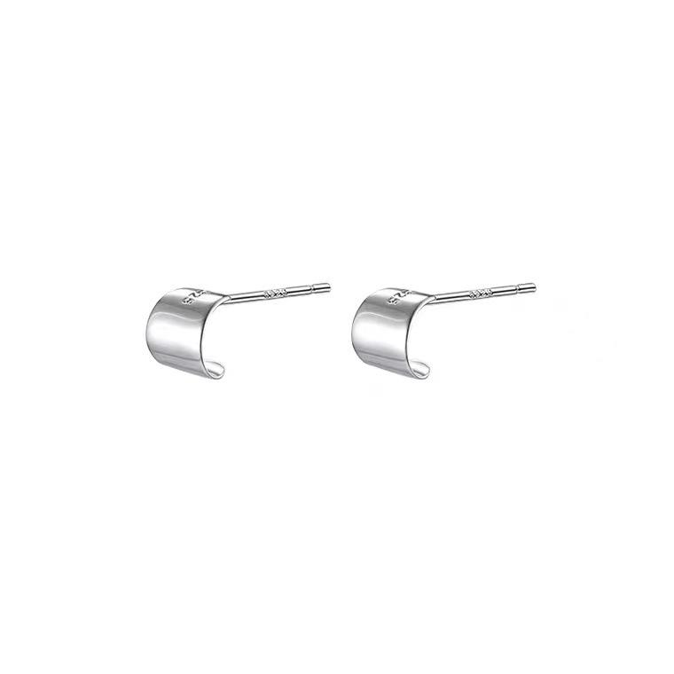 Vintage Matte Brushed Earrings for Women Korean Fashion Geometric Cross Stud Earrings Jewelry Party Accessories Gifts